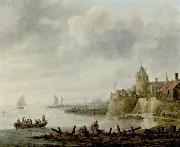 Jan van  Goyen, River Scene with a Fortified Shore